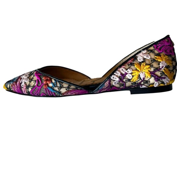 Sam Edelman Rodney Womens 6.5M Floral Embroidered Pointed Toe Flats D'Orsay Lace - Picture 10 of 12